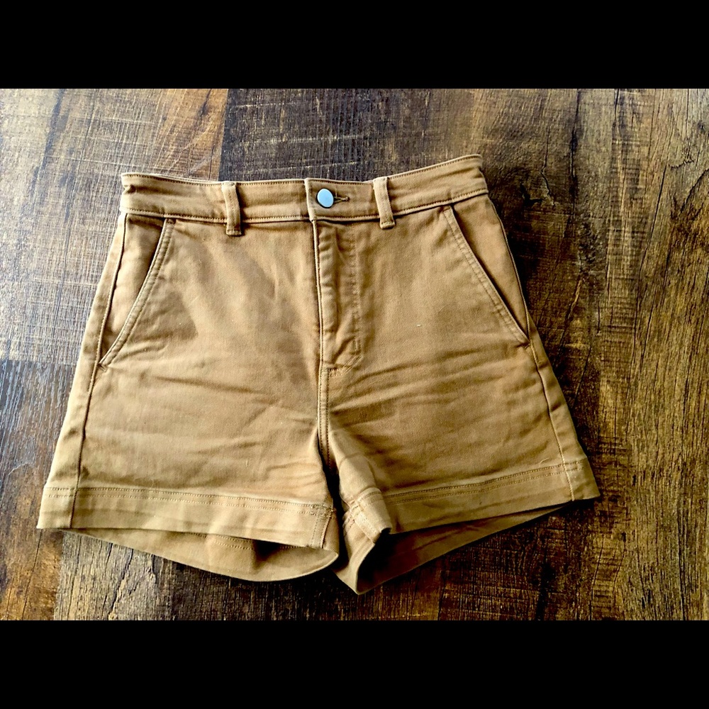 Everlane High Rise Cotton Twill Shorts